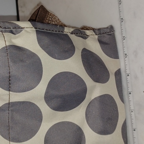 Thirty-One Organizing Keep It Caddy Tote Real Mod Dot Large Circles Gray Taupe - Picture 5 of 17